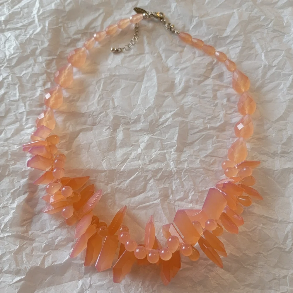 Rock of Ages Necklace in Peach Mark. Avon